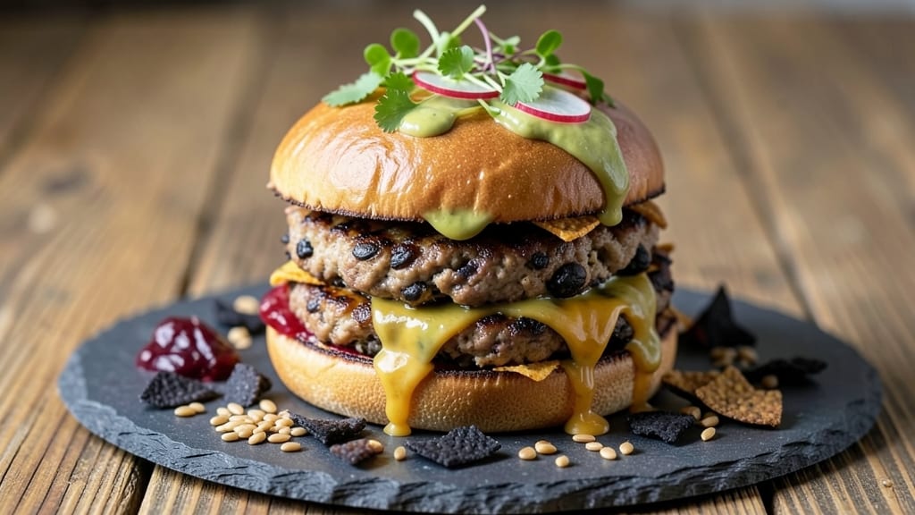 Black Bean and Tofu Burgers Recipe: Crispy Tortilla-Crusted, Smoky Cumin Core