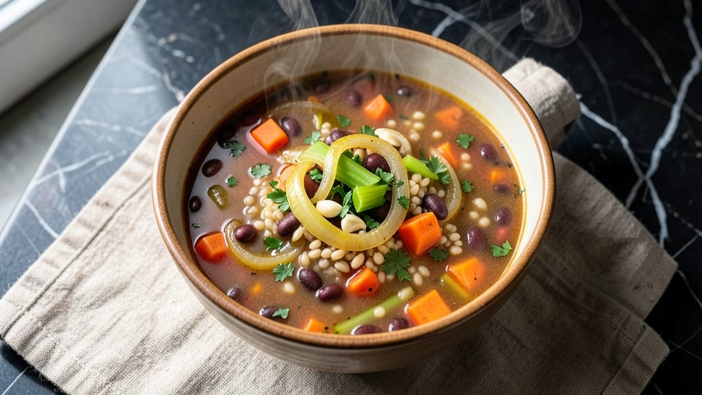Bean and Barley Soup Jewish Recipe: Jewish Sabbath Simmer with Earthy Spice and Barley Richness