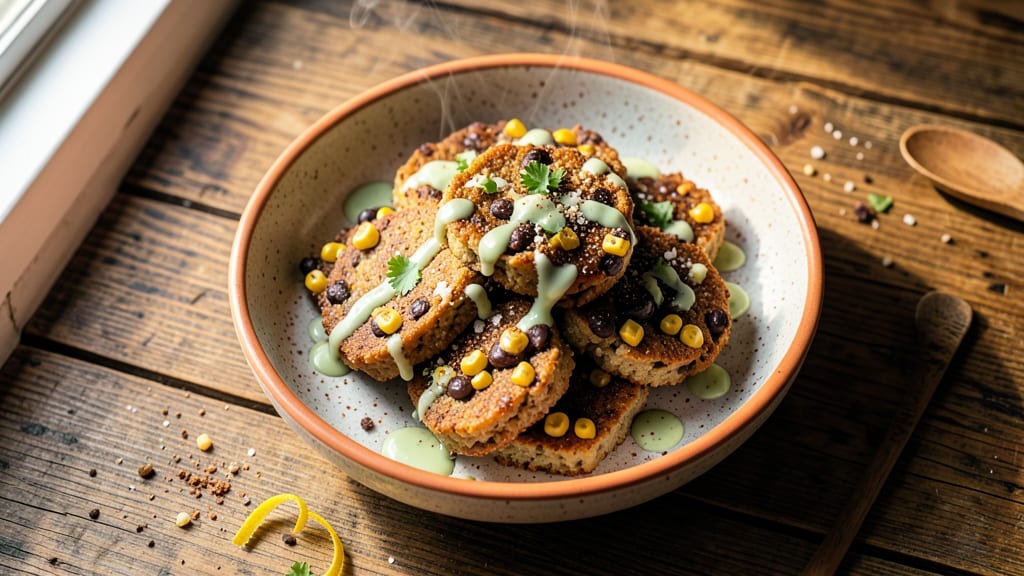 Black Bean and Corn Cakes Recipe: Crispy Tortilla-Crusted Bites with Smoky Cumin Heat