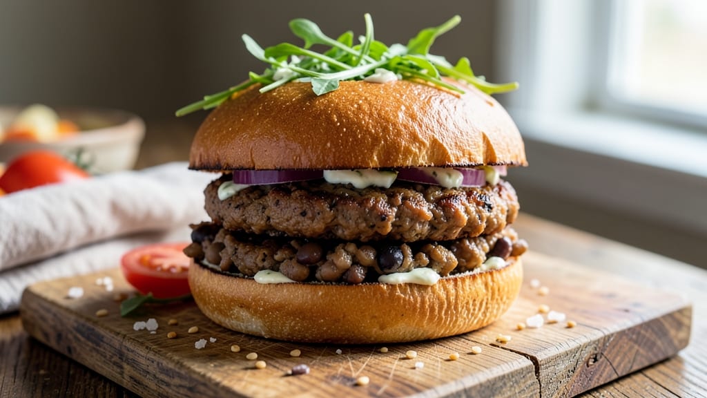 Bean and Lentil Burgers Recipe: High-Protein, Umami-Packed Bites