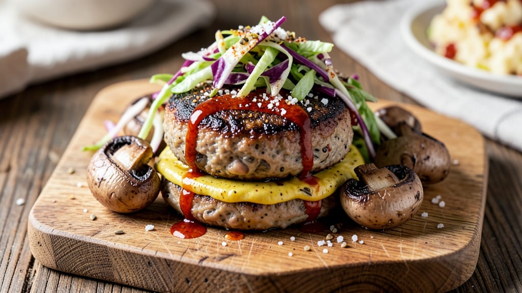 Bean Burgers Recipe Without Breadcrumbs: Mushroom-Fluffed Texture Holds Together