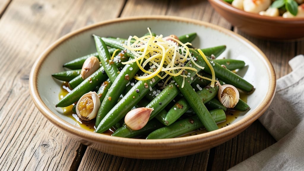 Best Fresh Green Bean Recipe for Thanksgiving: Almond Butter Roast With Garlic and Lemon Zest