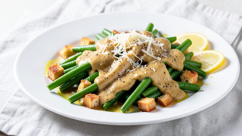 Betty Crocker Green Bean Caesar Recipe: Crispy Parmesan Crunch Over Creamy Dressing