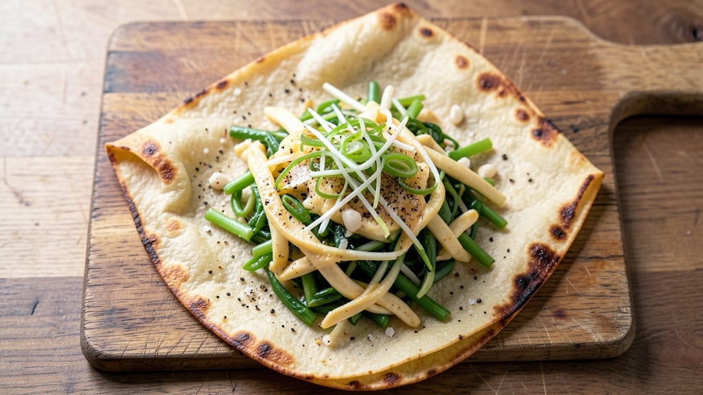 Bean Sprout Egg Foo Young Recipe: Crispy Tortilla Crowns with Silky Scrambled Centers