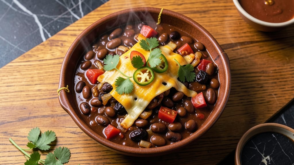 Black Bean Chili Recipe With Dry Beans: Slow-Simmered Depth and Crunchy Tortilla Topping