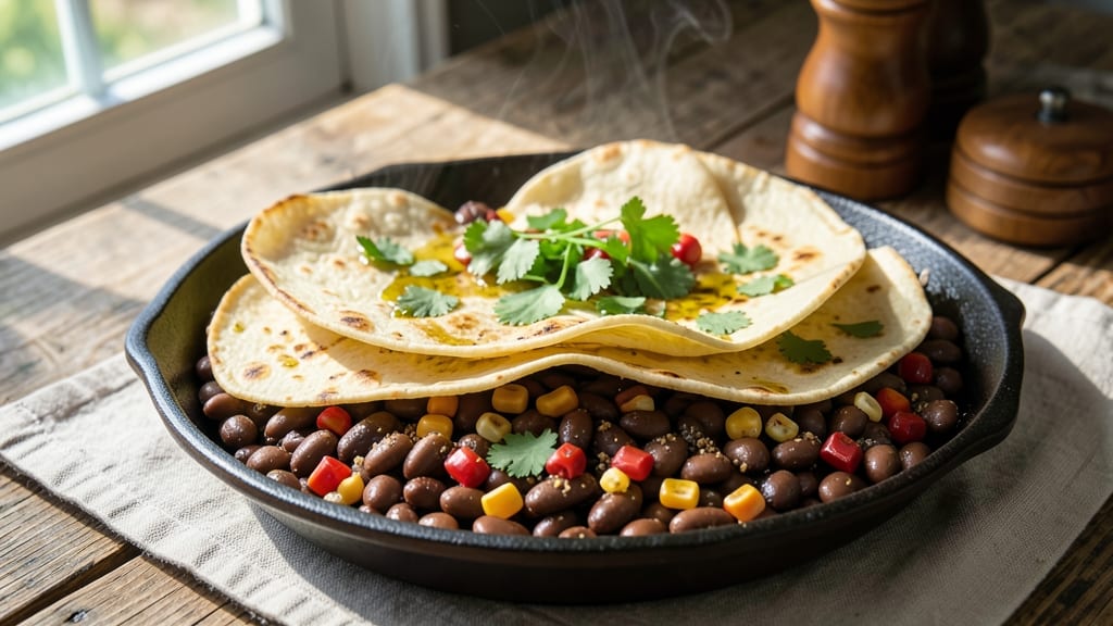 Bean Feast Recipe: Hearty Black Bean and Tortilla Crunch Bowl