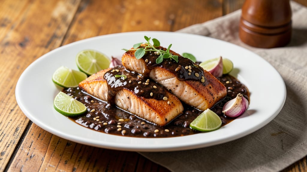 Baked Salmon With Black Bean Sauce Recipe: Umami-Rich Glaze That Sticks to Flakes