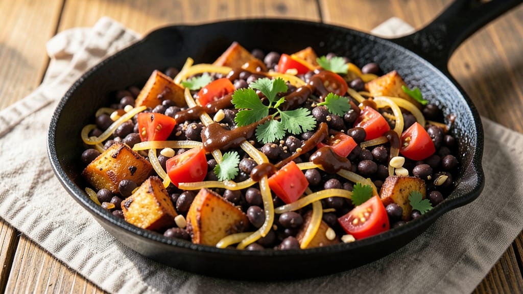 Black Bean and Sweet Potato Taco Skillet Recipe: One-Pan Fiesta With Caramelized Spice Crunch