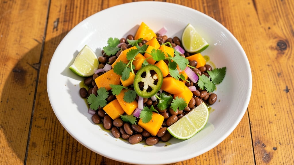 Black Bean Salad with Mango, Cilantro, and Lime Recipe: Tropical Brightness Meets Hearty Protein