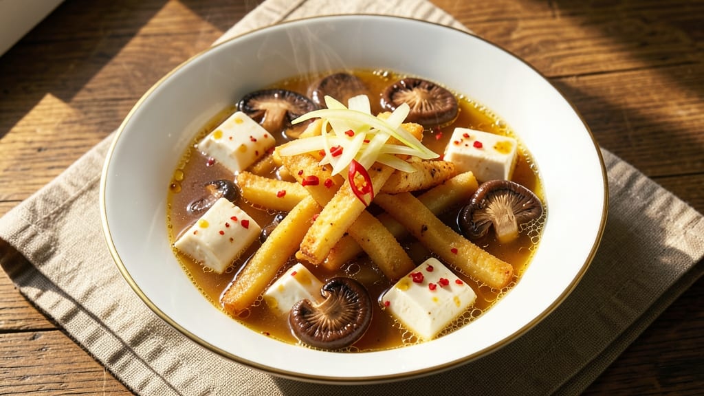 Bean Curd Stick Soup Recipe: Umami-Packed Broth with Silky Tofu Tendrils