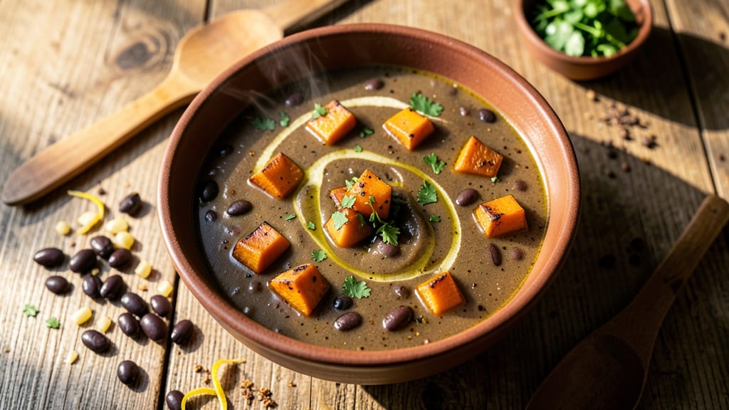Black Bean and Butternut Squash Soup Recipe: Roasted Squash and Smoky Cumin Depth