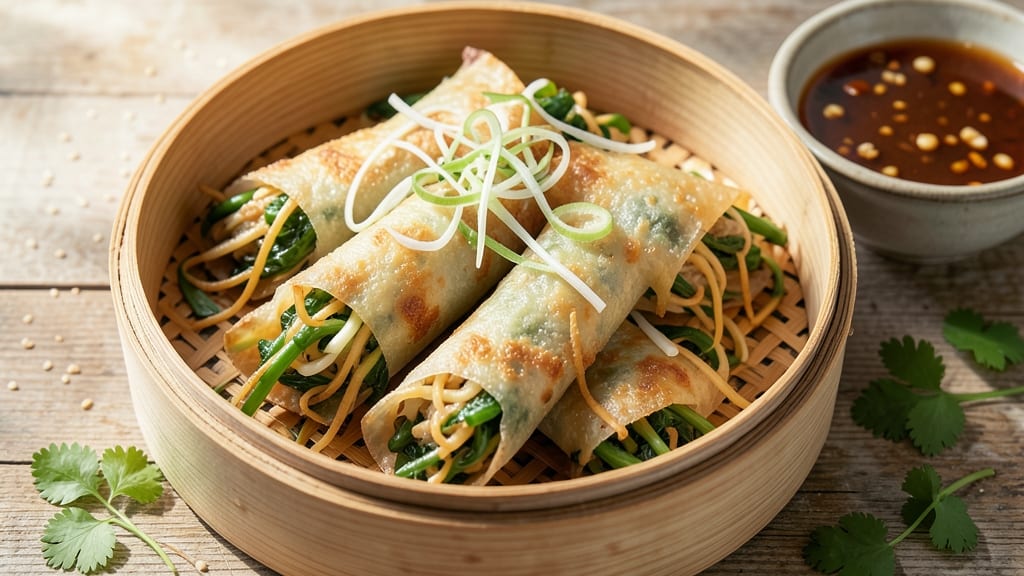 Bean Sprout Lumpia Recipe: Crispy Tortilla Rolls With Fresh Herb Filling