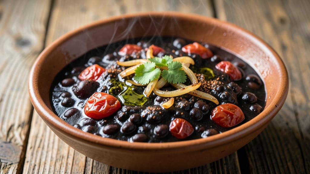 Black Bean Stoup Recipe: Smoky Cumin-Infused Tortilla Crunch Topping