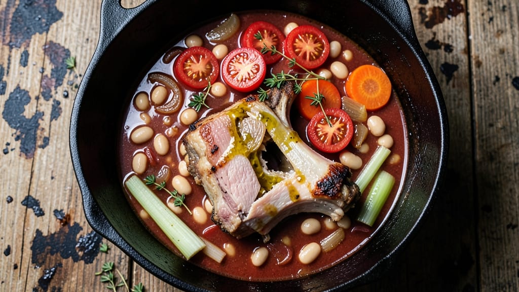 Bean Soup Recipe With Ham Bone and Tomatoes: Savory Ham-Infused Simmer With Tomato Depth
