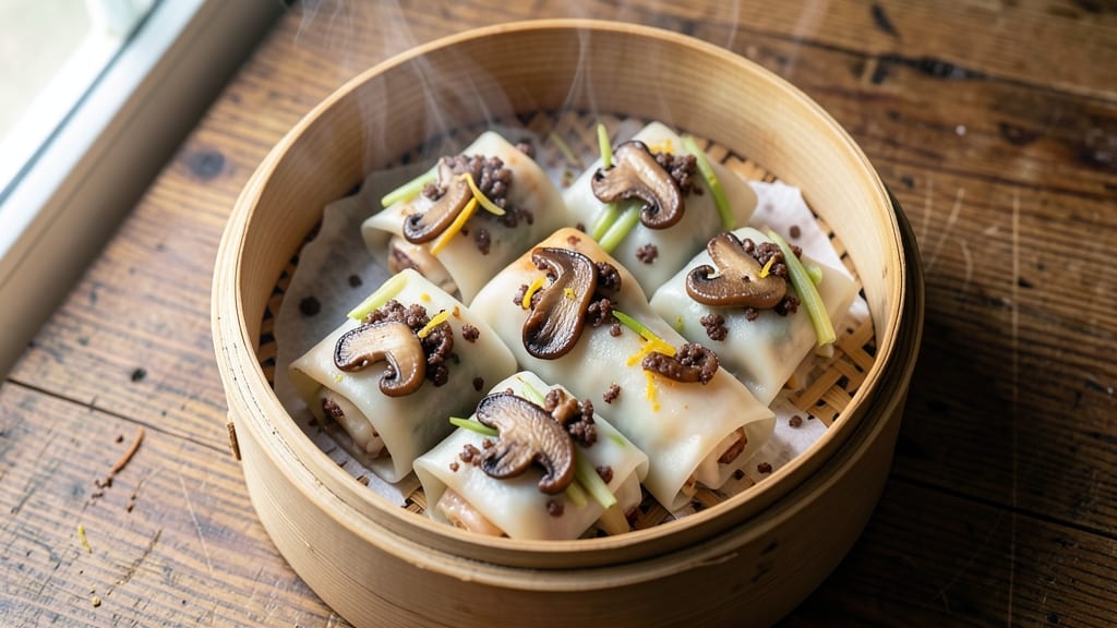 Bean Curd Roll Dim Sum Recipe: Silky Bean Curd Wrapped in Crispy Wonton Skins