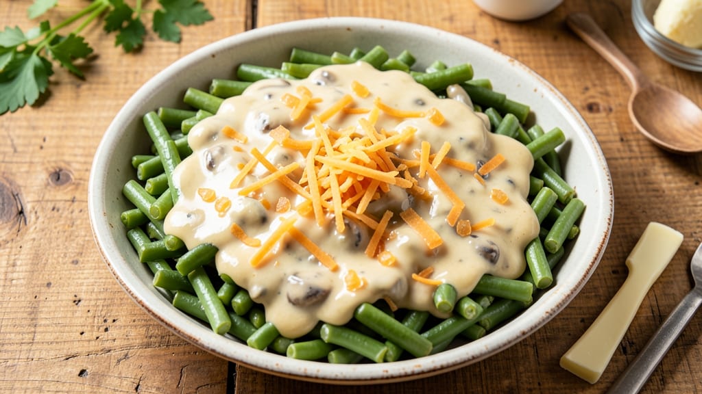 Barefoot Contessa Green Bean Casserole Recipe: Crispy Onion Topping Over Creamy Mushroom Magic