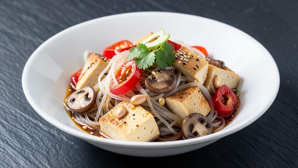 Bean Thread Noodles Stir Fry Recipe: Silky Slippery Noodles With Garlic-Ginger Heat