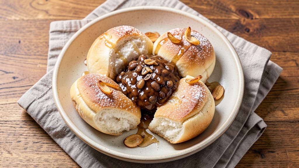 Bean Jam Buns Recipe: Flaky Rolls Stuffed with Sweet-Savory Filling