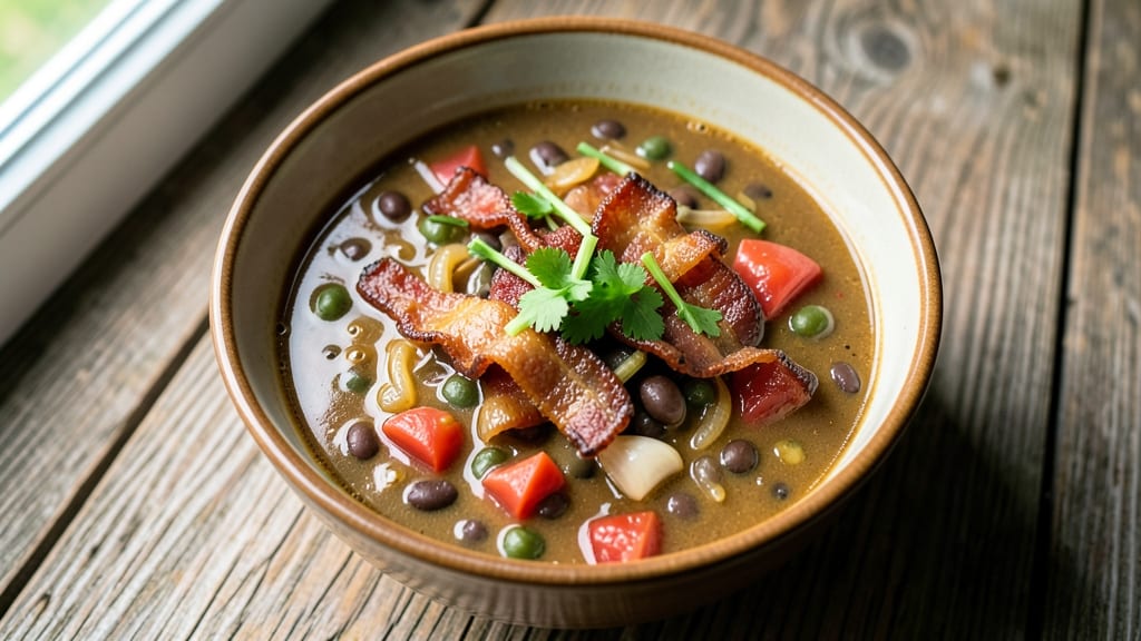 Black Bean and Bacon Soup Recipe: Smoky Bacon Crunch Meets Creamy Bean Depth