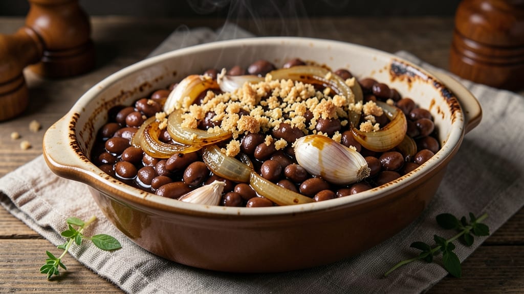 Baked Bean Recipe Using Canned Navy Beans: Smoky Sweetness With Crispy Tortilla Topping