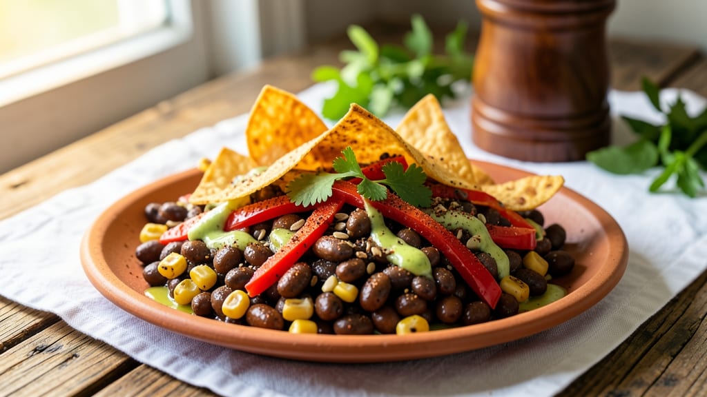 Black Bean Dish Recipe: Spiced Tortilla-Crusted One-Pan Magic