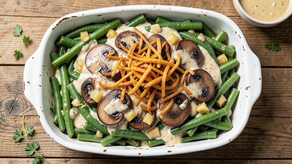 Bobby Flay's Green Bean Casserole Recipe: Crispy Topping, Creamy Mushroom Magic