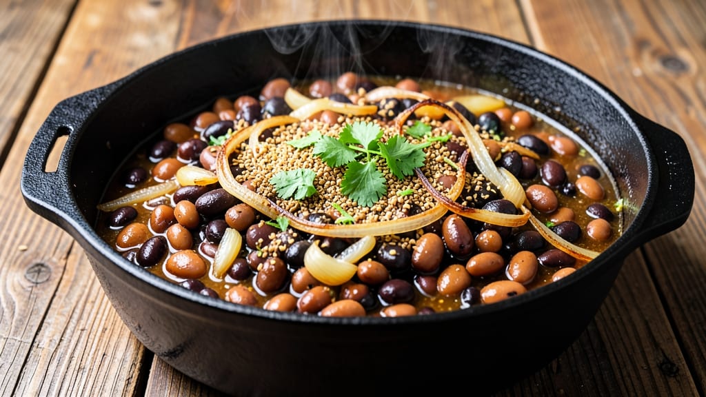 Big Bean Pot Recipe: Smoky Cumin-Kissed Tortilla-Topped Heartiness
