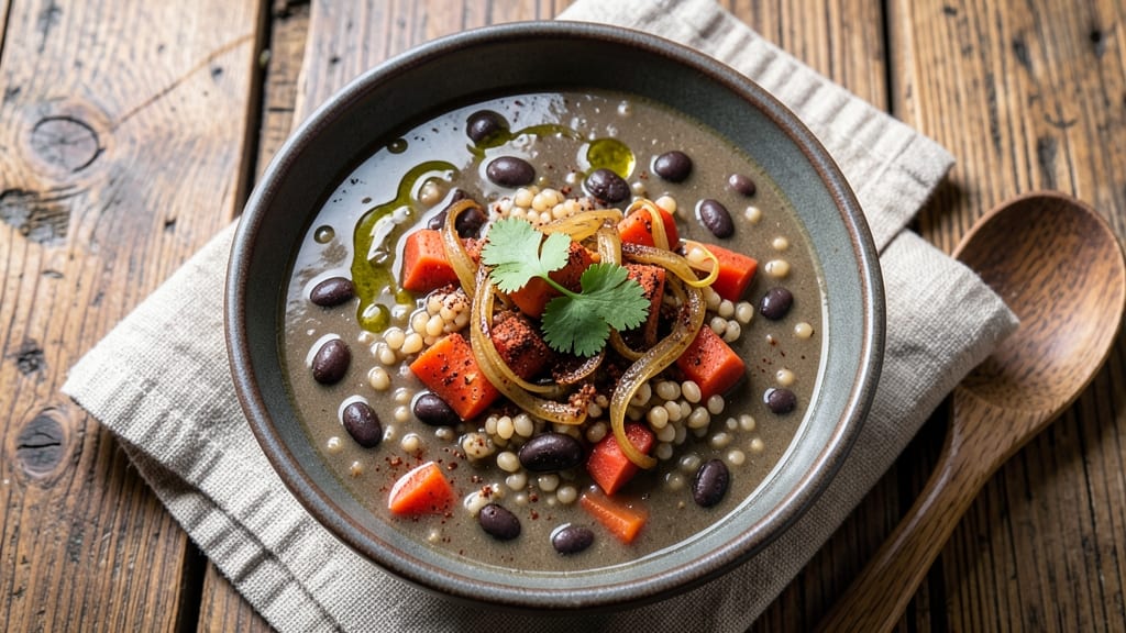 Black Bean and Barley Soup Recipe: Earthy Spice and Nutty Depth in One Pot