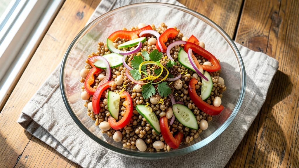 Barley and Bean Salad Recipe: Hearty Pantry Meal with Nutty Crunch