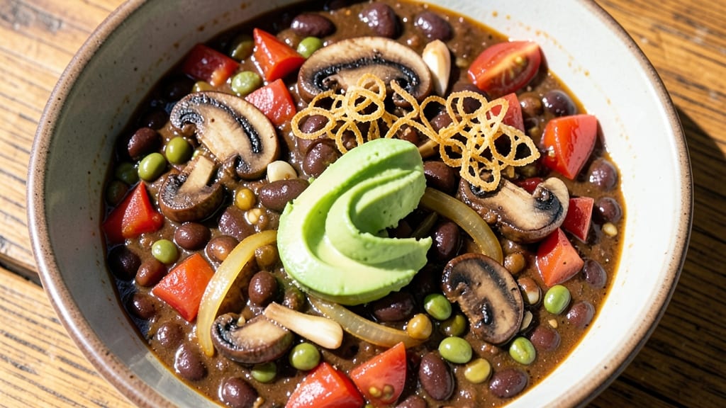 Black Bean Steak Chili Recipe: Smoky Steak and Bean Fusion With Crispy Tortilla Topping