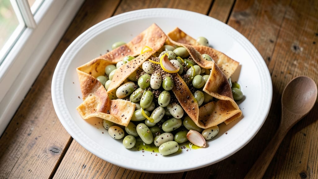 Anthes Bean Salad Recipe: Crispy Tortilla Crowns With Creamy Cumin Lime Base