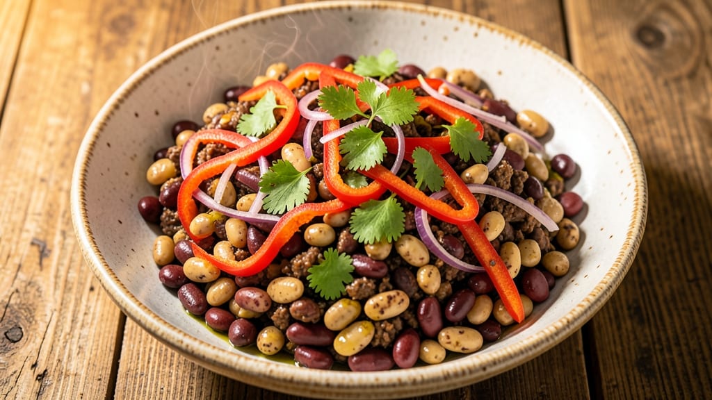 Bean Medley Salad Recipe: Crunchy Tortilla Topped Protein-Packed Bite