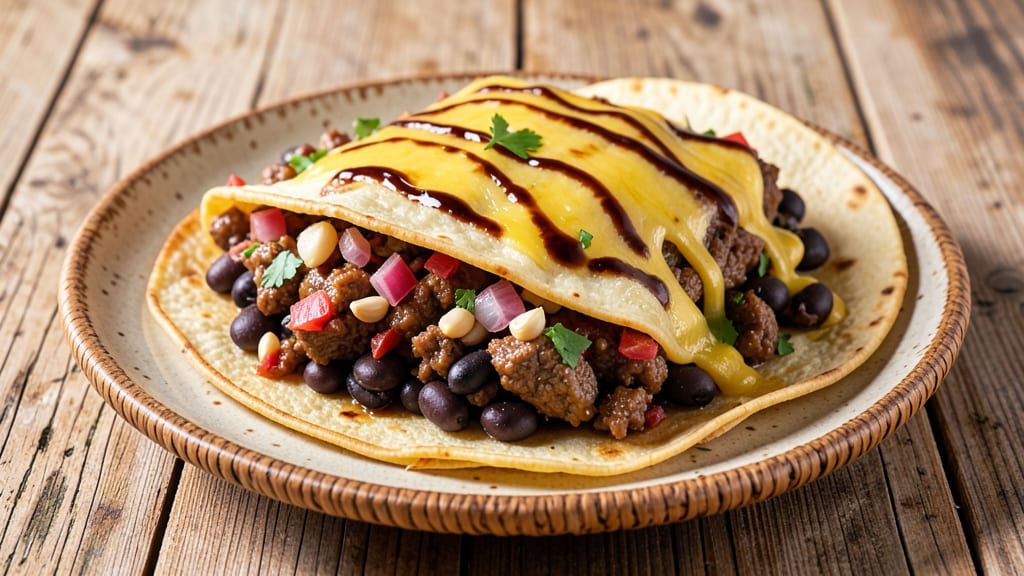 Baked Beef and Bean Burritos Recipe: Smoky Tortilla-Crusted Layers of Spiced Beef and Hearty Beans
