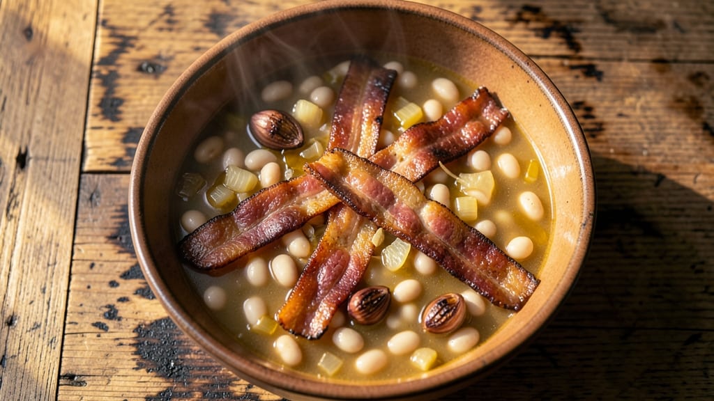 Bean and Bacon Soup Recipe Real Simple: Smoky Bacon and Hearty Bean Simmer