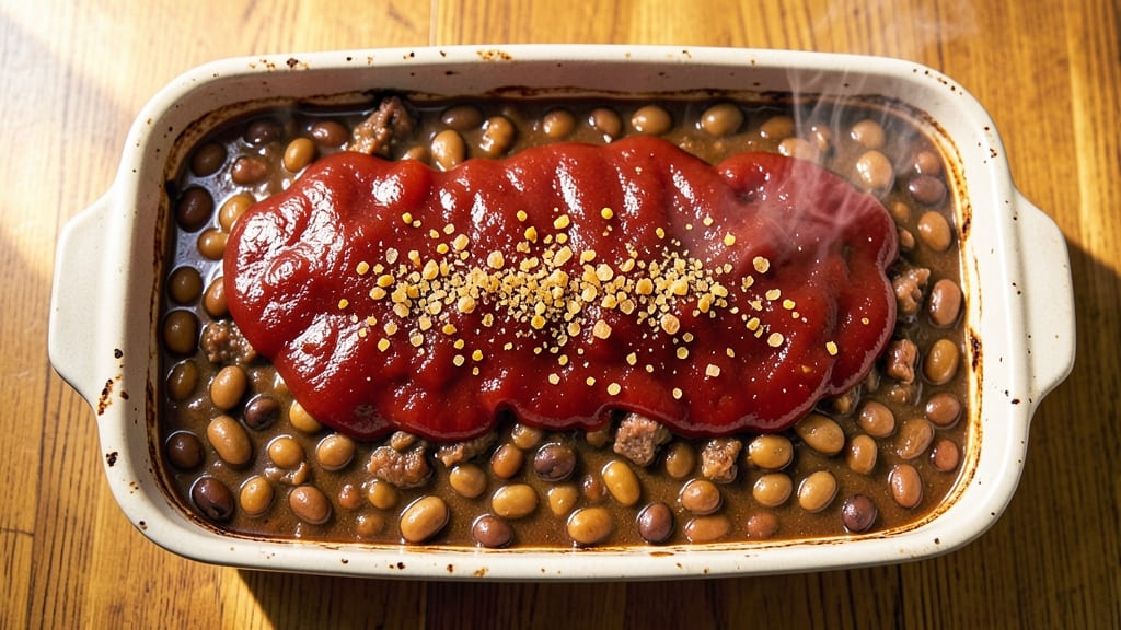 Baked Bean Casserole Recipe Crock Pot: Slow-Cooked Smoky Sweetness with Crispy Tortilla Crowns