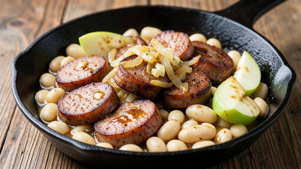 Apple Sausage and White Bean Skillet Recipe: Smoky-Sweet One-Pan Heartiness